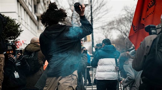 Video shows NYPD tackling man who allegedly threw ignited device near NYC mayor's home during protest clash