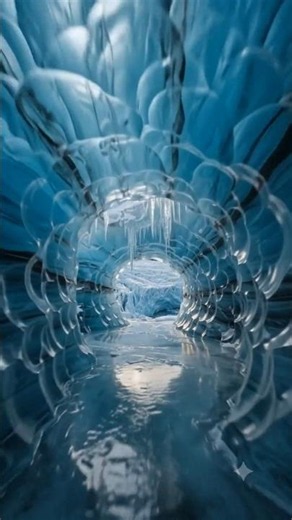 Inside Iceland's Crystal Blue Ice Cave
