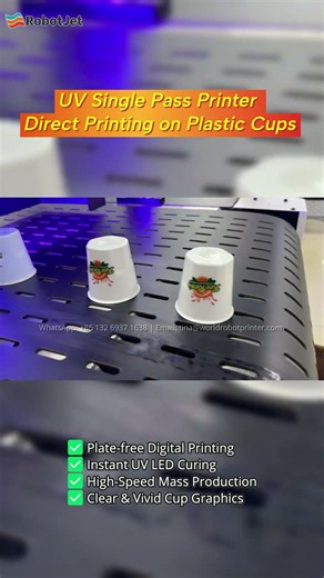 Plastic Cup Direct Printing Machine | Single Pass UV Printer