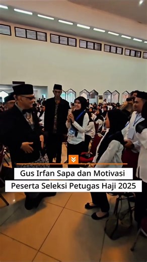Gus Irfan on Instagram: "Menteri Haji dan Umrah RI, Gus Irfan, menyapa sekaligus memberikan motivasi kepada para calon Petugas Haji 2025 yang mengikuti seleksi Computer Assisted Test (CAT) di Asrama Haji Pondok Gede, Jakarta. . . . . . . #GusIrfan #Kemenhaj #PetugasHaji #AsramaHaji #EmbarkasiHaji"