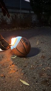 20M views · 162K reactions | My ball is on fire, hot stuff! // Do not try this at home. This stunt was made by professionals and safely monitored | Youneszarou | Facebook
