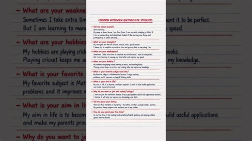 Common Interview Questions for Class 12 Students | Job Interview Questions and Career Tips- InterviewGIG posted on the topic | LinkedIn