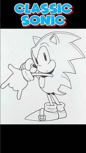 How to Draw Classic Sonic | Sonic the Hedgehog Tutorial