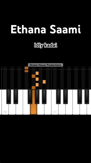 Ethana Saami | Idli Kadai | Dhanush, Nithya Menen | GV Prakash | Piano notes tutorial