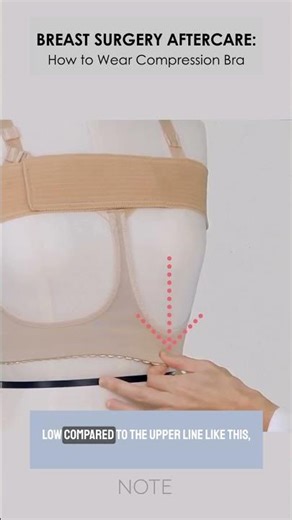 How to properly wear a compression bra after breast surgery #BreastSurgery #noteplasticsurgery