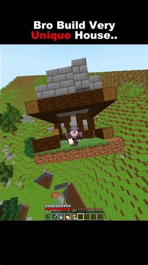 Bro Build A Very Unique House #minecraft #shorts