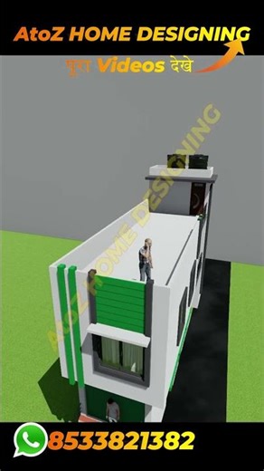 Corner Shop With House Plan