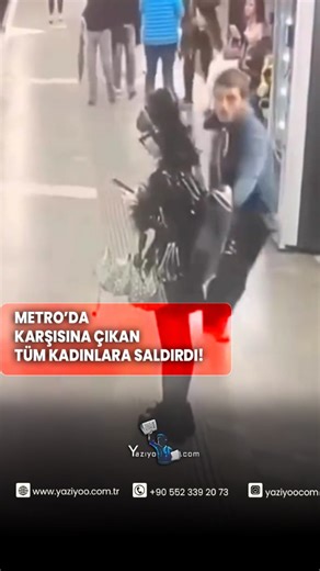 yaziyoo.com on Instagram: "Bir şahıs, metroda karşısına çıkan tüm kadınlara saldırdı! #skymedyaprodüksiyon #yaziyoocom #sondakika"