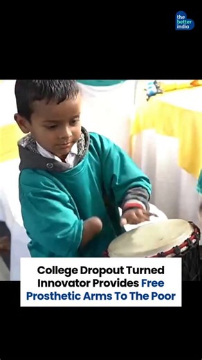 The Better India on Instagram: "In a world where dreams often come with a price tag, Prashant Gade chose to make hope priceless. At 21, Prashant Gade dropped out of college, unsure of his path. Everything changed when he met a seven-year-old girl in Pune born without arms. The cost of a prosthetic—₹12 lakh—was impossible for most families. Determined to make a difference, he turned everyday items like hot water bag silicone, JCB toy levers, badminton strings — into functional prosthetic arms cos