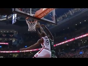 Serge Ibaka STUFFS Thon Maker's Layup with Only ONE Good Ankle