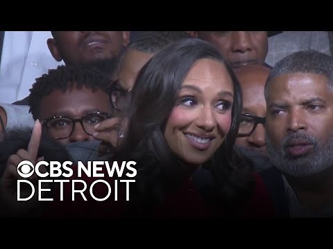 Mary Sheffield delivers victory speech after winning Detroit mayoral election