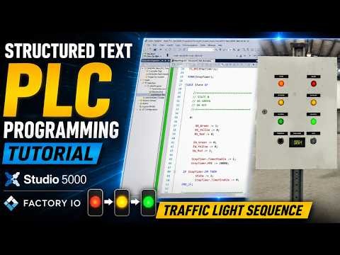 Structured Text Traffic Light Sequence | PLC Programming Tutorial | Studio 5000