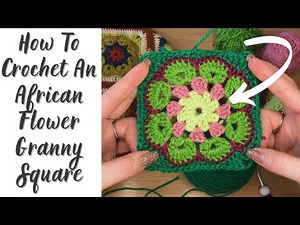 🌼 How To Crochet An African Flower Granny Square | Crochet Tutorial with Jessie 🌼