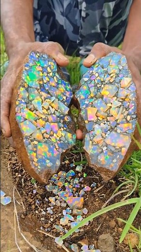 Mysterious Multicolor Crystal Geode Found in Massive Rock 💎 | Crystal Hunter
