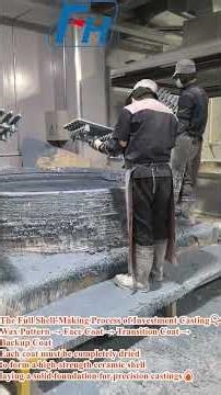 Investment Casting Shell Building Process | From Wax Pattern to Ceramic Shell #casting #factory