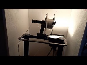 Filamento PLA Tirando a umidade com lâmpada de Halogêneo