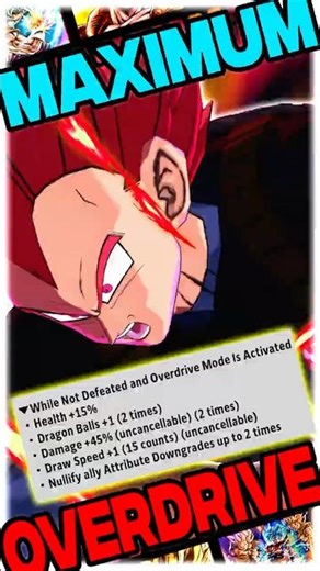 Using OVERDRIVE is IMPORTANT for Ultra Villain Vegeta?! #dblegends #dragonball