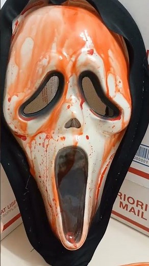 Scream Mask Bloody Bleeding Halloween Costume Ghost Face Heart Pumping Blood