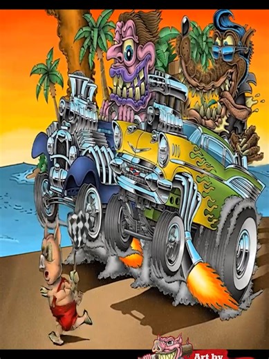 Custom Hot Rod Artwork by Britt Madding