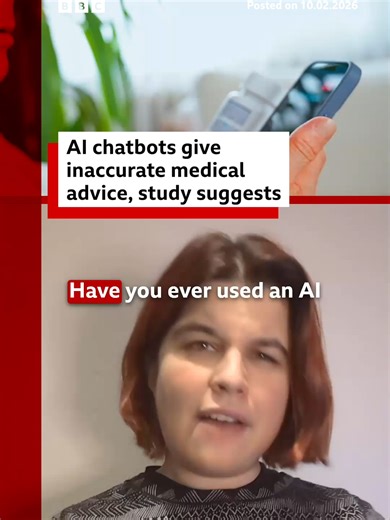 Medical advice from AI chatbots could pose a “dangerous” risk to your health, according to a new study from Oxford University.#AI #Health #UK #BBCNews