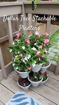 DIY Dollar Tree Stackable Planters “Budget-Friendly Garden Idea” 🌿🌸
