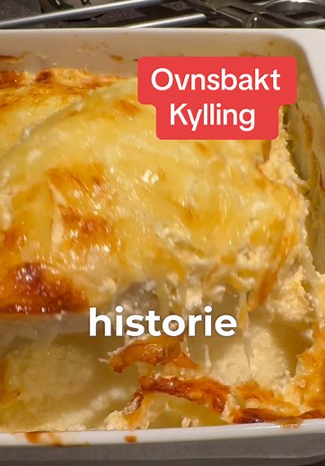 Ovnsbakt Kylling med Ost og Creme Fraiche