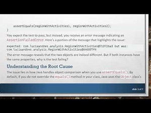 Understanding AssertionFailedError in Java Unit Testing: The Case of RegionWithActivities