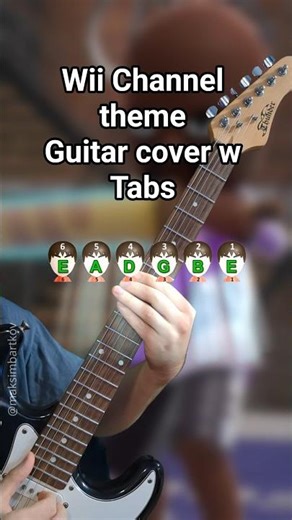 Nintendo Wii channel music theme guitar cover tutorial with tabs #guitar #guitarcover #wii