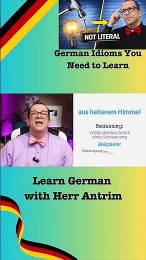 aus heiterem Himmel - German Idioms Explained