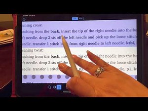 Knit Companion App - how to make a text piece, an additional page