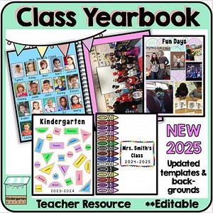 Class Yearbook | Class Memory Book | Easy to Create | EDITABLE Perfect Gift