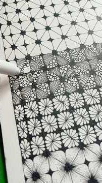 Flower pattern line art #shorts #art #flower #pattern #drawing #draw #zentangle