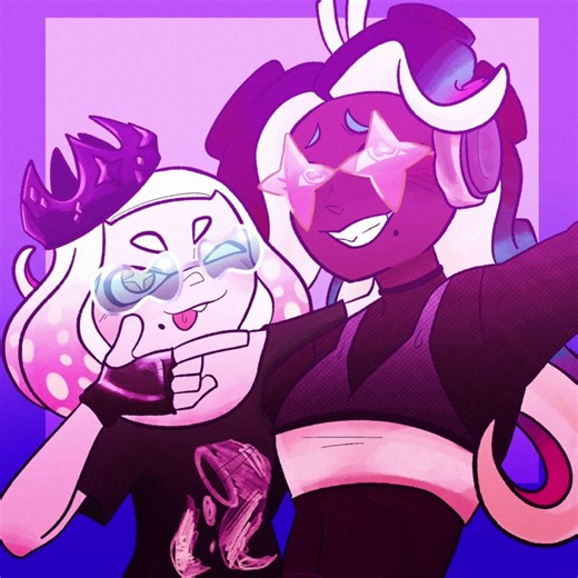 The lesbians we all know and love! <3 #splatoon #splatoonfanart #splatoon2 #splatoonmarina #splatoonpearl #pearlina #splatoonlesbians #pearlhouzuki #marinaida #art #drawing #splatoonart #procreate #sketch #apple #applepen #applepencil