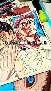🔥 Yuji Itadori 120% Potential Drawing 🔥 #YujiItadori #JujutsuKaisen #AnimeDrawing #MulticolorPenArt