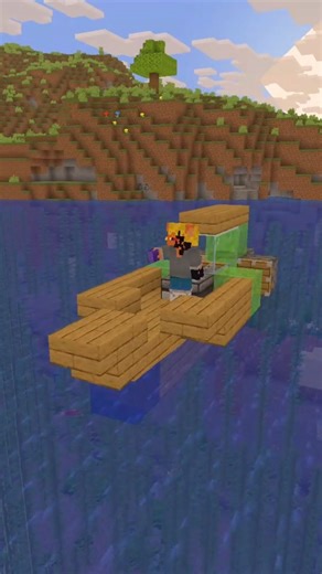 Como fazer um barco automático que anda de verdade #duoplayer #minecraft #build #barco