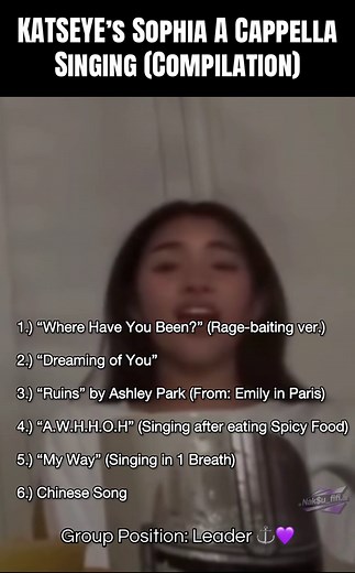 Sophia La Forteza's A Cappella Singing Compilation