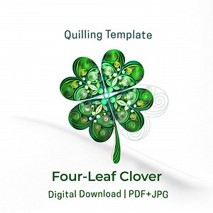 Quilling Template PDF | Four Leaf Clover Pattern | Printable Quilling Design | DIY Paper Craft Template | Small Business Use - Etsy Canada