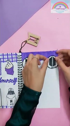 Bts journal without pictures💜|Who's your bias in bts?🙃|Purple journal #bts #army