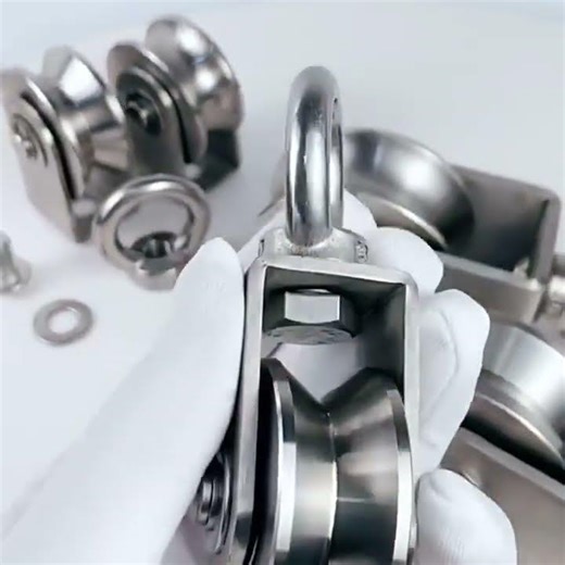 U/V Type Swivel Pulley System 304 Stainless Steel Duplex Bearing Super Silent Detachable Rotation