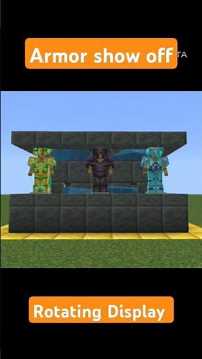 Minecraft Rotating Armor Display in Bedrock edition #minecraft #armor