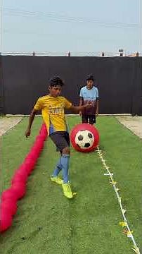 Who will win the football vs gym ball juggling challenge ?