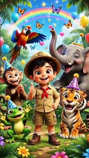 🐸 Jungle Safari Song for Kids 🦁🐘 | Toddler Animal Dance!🎵 # views # viral # yt shorts# kids video