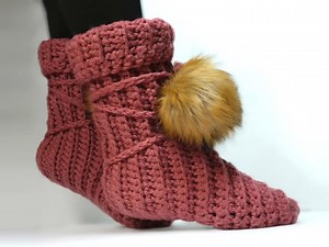 Crochet Slipper Boots Pattern & Video Tutorial - Etsy