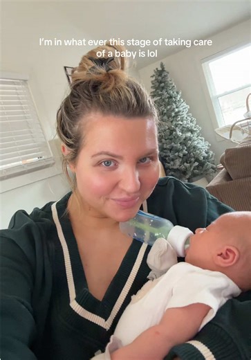 PLZ DONT judge my appearance but wow im so in the trenches he didn’t sleep from 12-6PM so this mom is VERY tired. #newbornbaby #newborntrenches #newbornlife