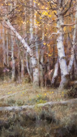 Daniel J. Keys on Instagram: "Added some special creatures to this pastel painting. Can you spot them all? ;) “Foraging” 18 x 24 inches, pastel"