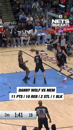 Danny Wolf's first career double-double 📊 #nba #highlights #brooklynnets
