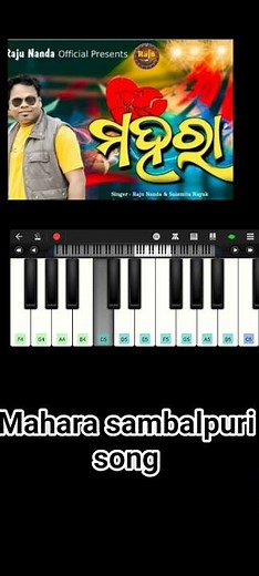 MAHARA SAMBALPURI SONG PIANO TUTORIAL || MOBAIL PIANO || #piano #viral #trending #shorts #song