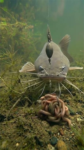 Incredible Channel Catfish Underwater Strike! 🎣 | Satisfying Nature #fishing #catfish