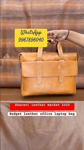 Best Designer Office Bags for Men | Leather Laptop Bags from Mumbai Dharavi Leather Market Review