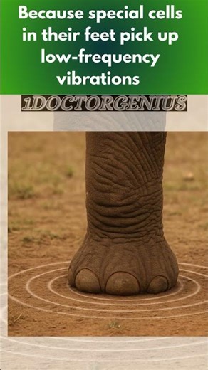 Do you know why Elephants " HEAR through their FEET " ? 1DoctorGenius SMARTRIVIA